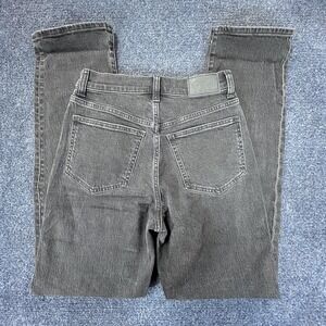 Madewell Jeans Womens 25 Black 90s Straight High Rise Vintage Style Denim Pants